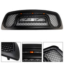 Dodge Ram 1500 2009-2012 Rebel Style Grill Front Bumper Black Replacement Grille W/ LED & RAM Letter-17
