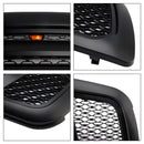 Dodge Ram 1500 2009-2012 Rebel Style Grill Front Bumper Black Replacement Grille W/ LED & RAM Letter-15