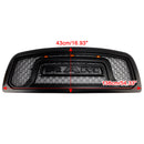 Dodge Ram 1500 2009-2012 Grille de style rebelle pare-chocs avant grille de remplacement noire avec LED-7