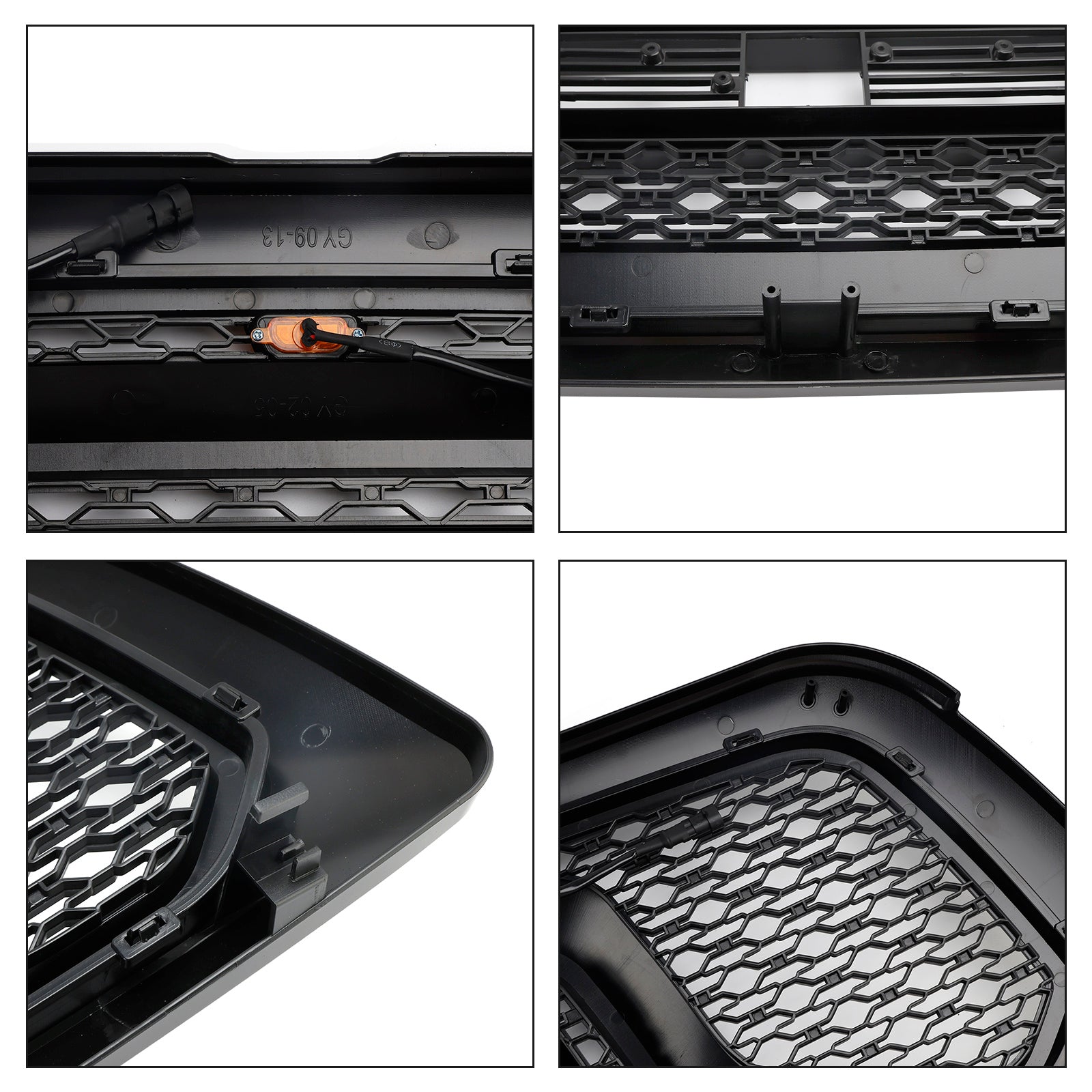 Dodge Ram 1500 2009-2012 Rebel Style Grill Front Bumper Black Replacement Grille W/ LED