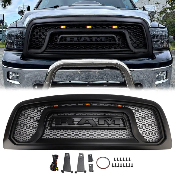 2009-2012 Dodge Ram 1500 Front Grille LTD estilo pára-choque dianteiro grade preta com letra