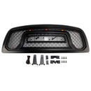 Dodge Ram 1500 2009-2012 Rebel Style Grill Front Bumper Black Replacement Grille W/ LED & RAM Letter-14