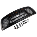 Dodge Ram 1500 2009-2012 Rebel Style Grill Front Bumper Black Replacement Grille W/ LED & RAM Letter-13