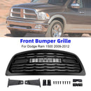 Dodge Ram 1500 2009-2012 Rebel Style Grill Front Bumper Black Replacement Grille W/ LED & RAM Letter-6