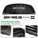 Dodge Ram 1500 2009-2012 Rebel Style Grill Front Bumper Black Replacement Grille W/ LED & RAM Letter-5