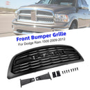 Dodge Ram 1500 2009-2012 Grille de style rebelle pare-chocs avant grille de remplacement noire avec LED-15