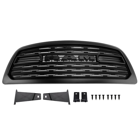 Dodge Ram 1500 2009-2012 Grille de style rebelle pare-chocs avant grille de remplacement noire avec LED