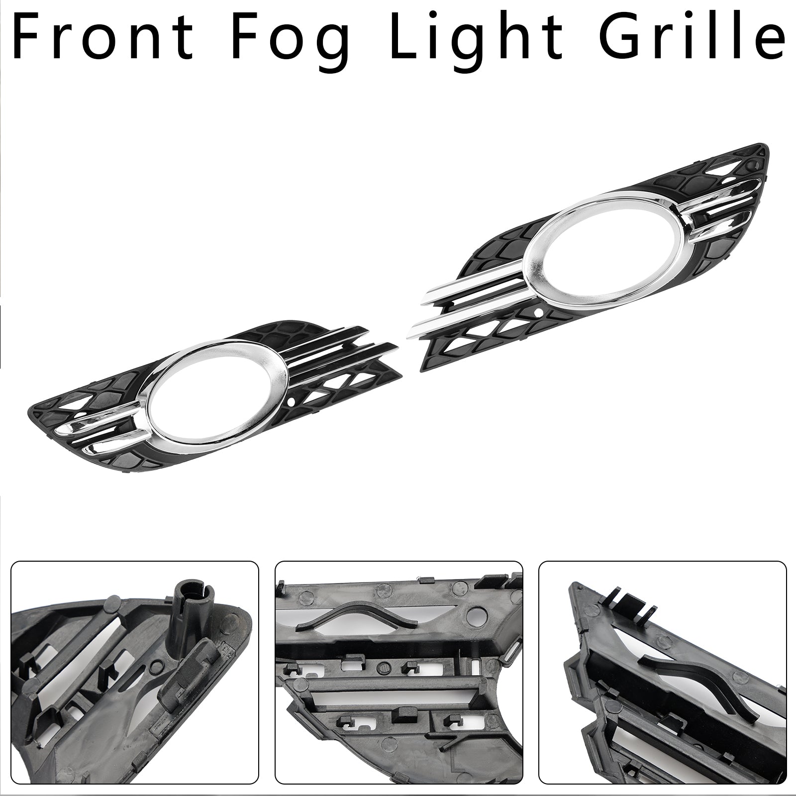 Mercedes Benz E-Class W211 E280/300/320/350/550/E63 2007-2009 2PCS Fog Light Trim Set