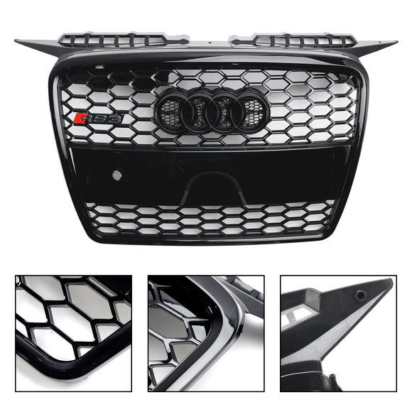 2004-2008 Audi A3/S3 8P RS3 Style Grille en nid d'abeille Noir brillant Grille de pare-chocs avant