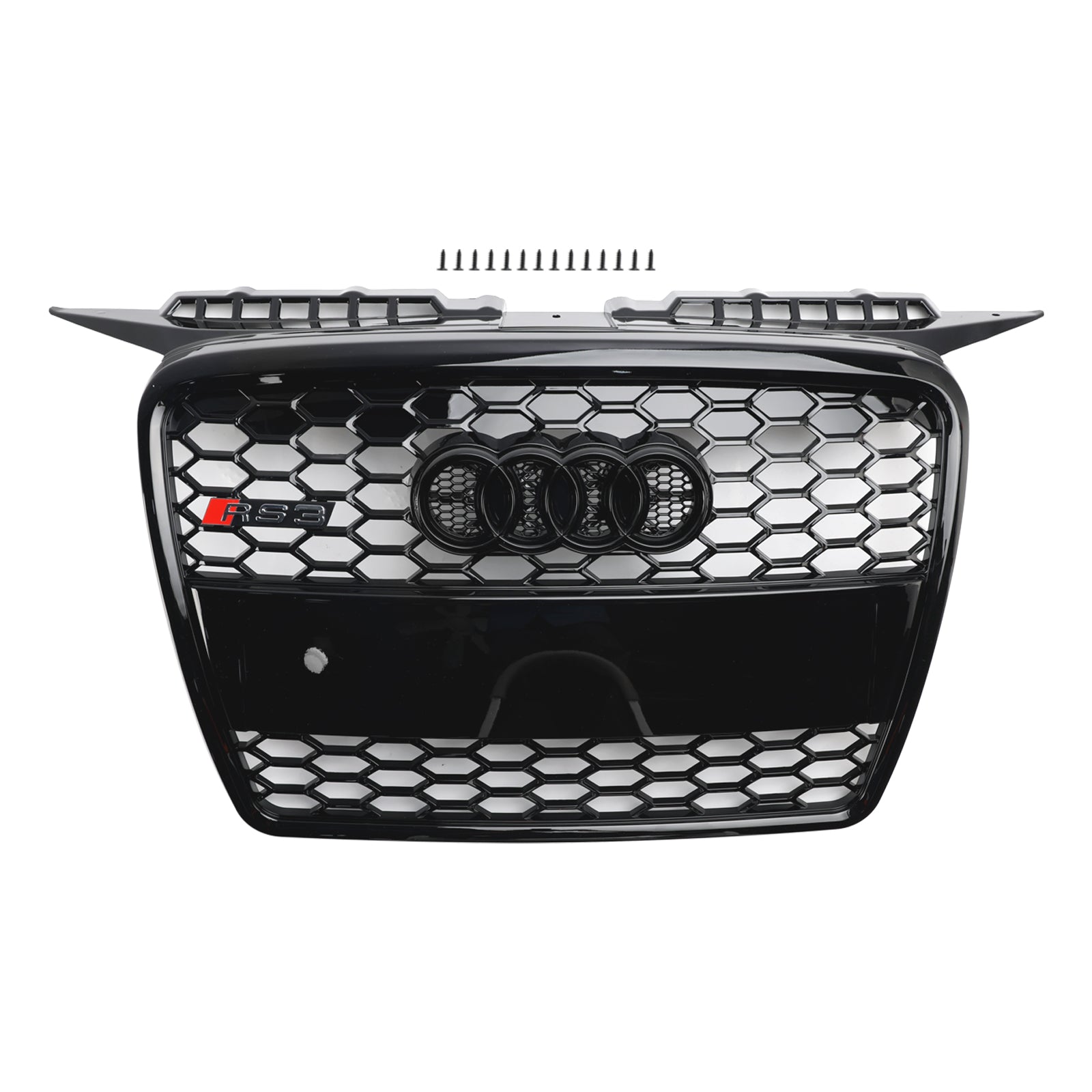 2004-2008 Audi A3 / S3 8P RS3 Style Honeycomb Grille Glossy Black Front Bumper Grill