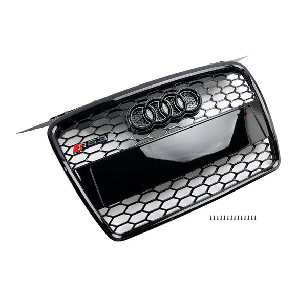 2004-2008 Audi A3/S3 8P RS3 Style Grille en nid d'abeille Noir brillant Grille de pare-chocs avant