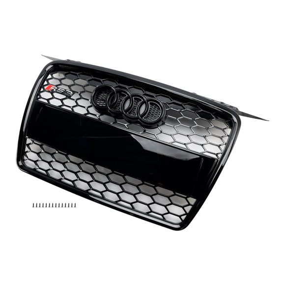 2004-2008 Audi A3/S3 8P RS3 Style Grille en nid d'abeille Noir brillant Grille de pare-chocs avant