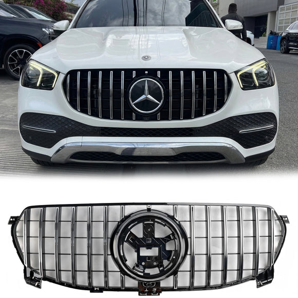 Mercedes-Benz GLE-luokka W167 2019-2022 Yläpuskurin maskin vaihto, kiiltävän musta maski