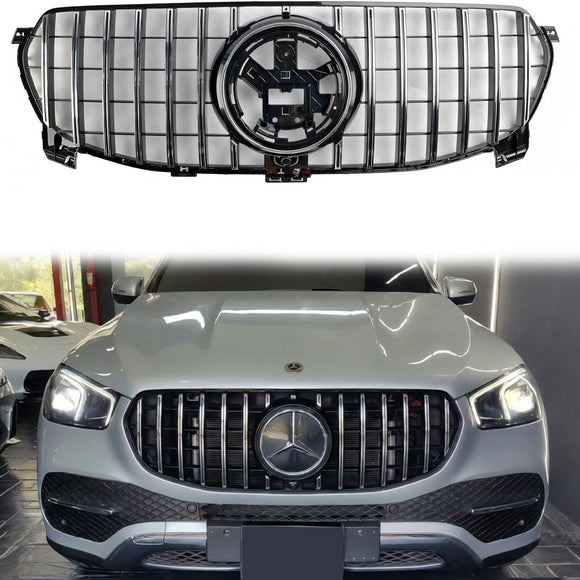 Mercedes-Benz GLE-luokka W167 2019-2022 Yläpuskurin maskin vaihto, kiiltävän musta maski