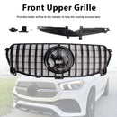 Front Bumper GT Style Grille Upper Replacement Black Grill For Mercedes-Benz GLE-Class W167 2019-2022-4
