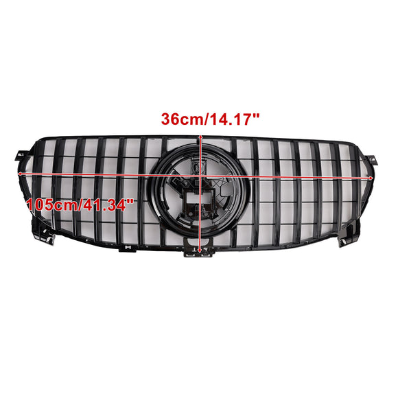 Front Bumper GT Style Grille Upper Replacement Black Grill For Mercedes-Benz GLE-Class W167 2019-2022