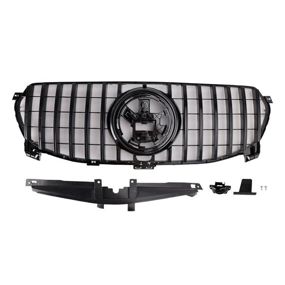 Front Bumper GT Style Grille Upper Replacement Black Grill For Mercedes-Benz GLE-Class W167 2019-2022
