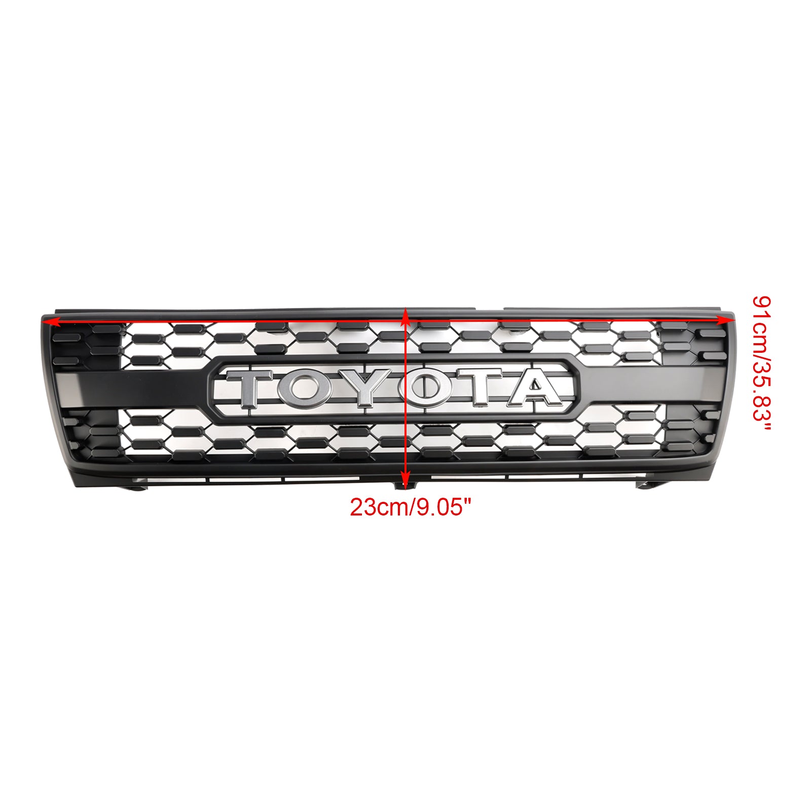 1997-2000 Toyota Tacoma Honeycomb Front Bumper Grill TRD PRO Style Black Grille W/ LED Light - 0