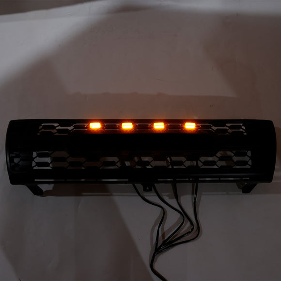 Toyota Tacoma 1997 1998 1999 2000 TRD PRO Style Matte Black Grill Honeycomb Front Grille With LED Light & TOYOTA Letter