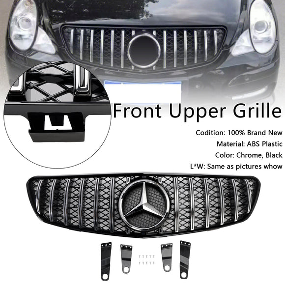Mercedes Benz R-Klasse W251 GT Style Frontgrill 2005-2010 Lufteinlass Kühlergrill Stoßstange Chromgrill mit Stern-Emblem