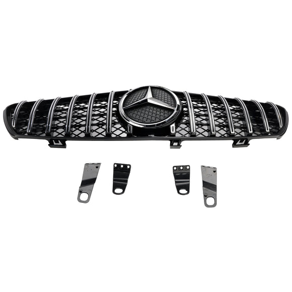 Mercedes Benz R-Klasse W251 GT Style Frontgrill 2005-2010 Lufteinlass Kühlergrill Stoßstange Chromgrill mit Stern-Emblem