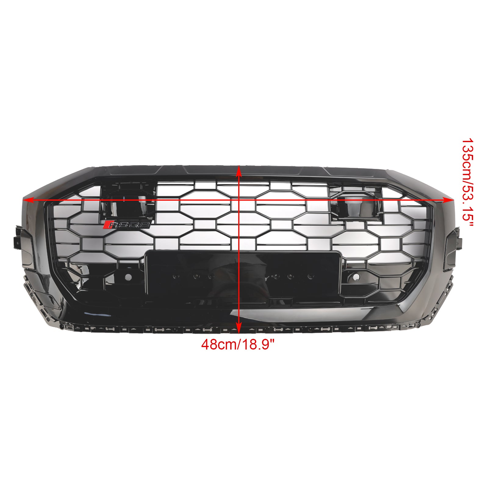 Audi Q8 SQ8 2019-2023 RSQ8 Style Grille de calandre avant en nid d'abeille Grille de calandre noire brillante