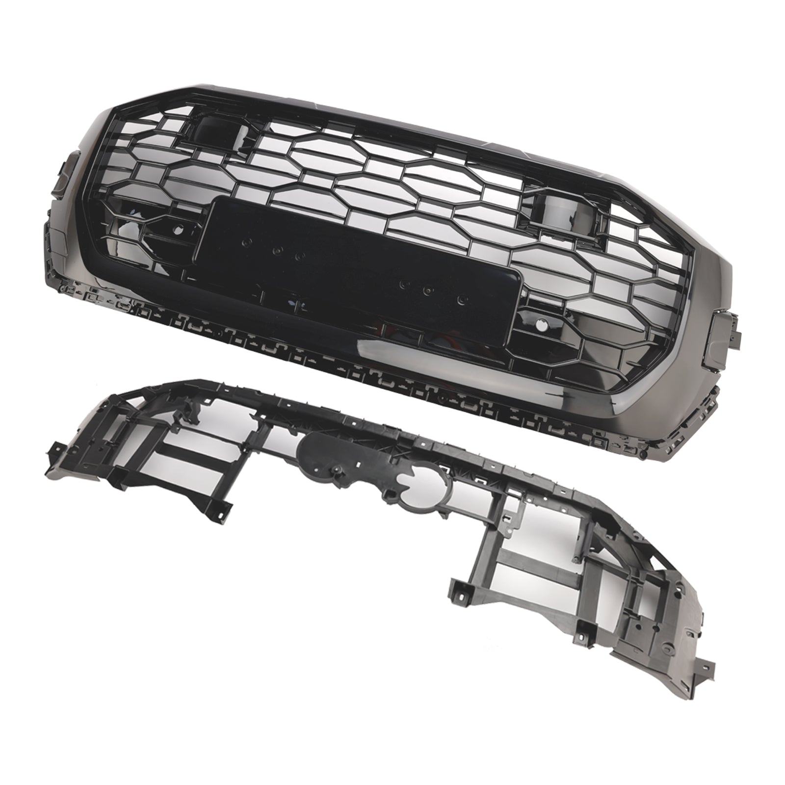 Audi Q8 SQ8 2019-2023 RSQ8 Style Grille de calandre avant en nid d'abeille Grille de calandre noire brillante