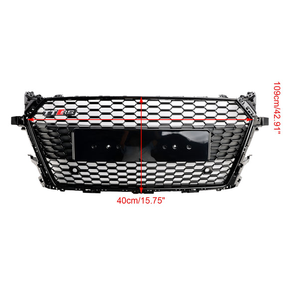 2014-2023 Audi TT / TTS MK3 FV Honeycomb Front Grille RS Mesh Air Intake Radiator Black Grill