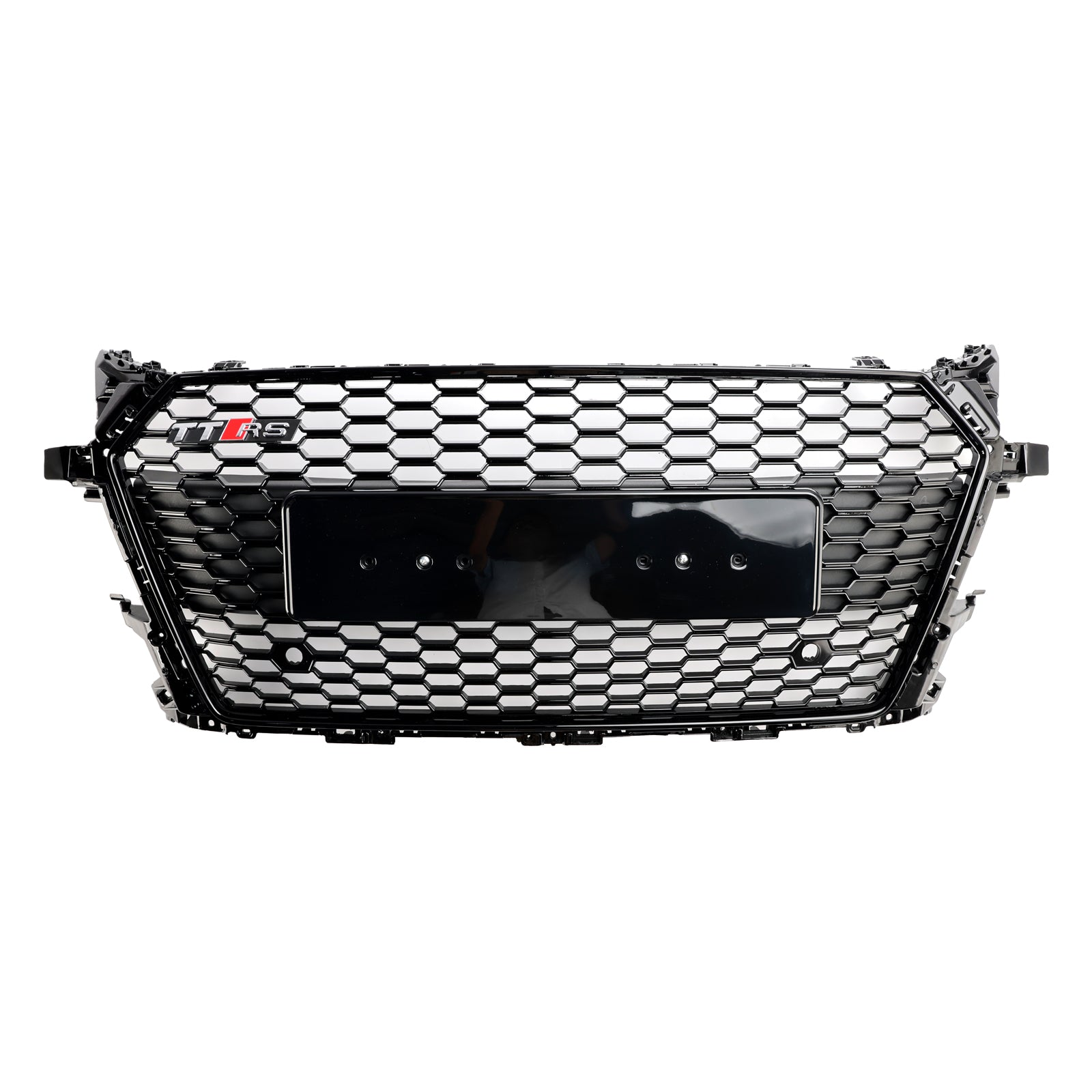 Parrilla delantera tipo panal de abeja estilo RS para Audi TT TTS MK3 FV 8S 2014-2023, color negro brillante