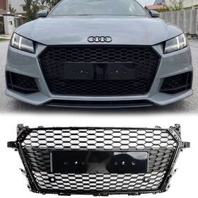 Audi TT TTS MK3 FV 8S 2014-2023 RS Style calandre avant en nid d'abeille noir brillant