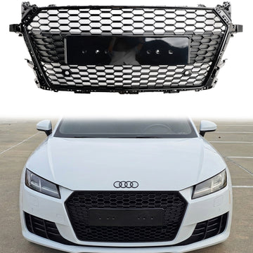2014-2023 Audi TT/TTS MK3 FV Parrilla frontal tipo panal RS Malla de entrada de aire Radiador Parrilla negra