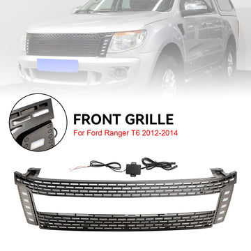 Ford Ranger T6 PX1 2012-2015 Front Grill Raptor Style Bumper Black Grille With FORD Letter