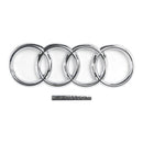 2009-2012 Audi Q5 / SQ5 Front Grille Chrome Slat Style Quattro Bumper Replacement Grill W/ Ring Emblem-9