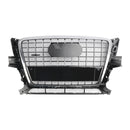 Audi Q5 2009-2012 Front Bumper Horizontal Slat Grill Chrome Grille W/ Ring Emblem-14