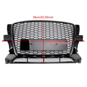 2009-2012 Audi Q5/Q5 S Line Noir RSQ5 Grille de style nid d'abeille Grille de pare-chocs avant - 0
