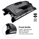 2009-2012 Audi Q5 / Q5 Sline Black RSQ5 Honeycomb Style Grille Front Bumper Replacement Grill W/ Ring Emblem-5