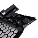 2009-2012 Audi Q5 / Q5 Sline Black RSQ5 Honeycomb Style Grille Front Bumper Replacement Grill W/ Ring Emblem-8