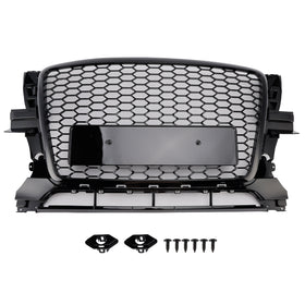 2009-2012 Audi Q5/Q5 S Line Noir RSQ5 Grille de style nid d'abeille Grille de pare-chocs avant