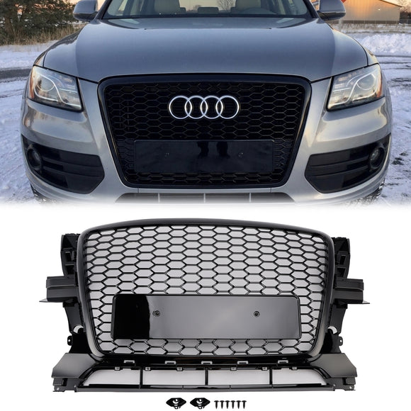 2009-2012 Audi Q5 / Q5 Sline Black RSQ5 Honeycomb Style Grille Front Bumper Grill