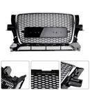 RSQ3 Stijl Honingraat Grille Voor 2009 2010 2011 2012 Audi Q3/Q3 Sline Voorbumper Chrome Frame Vervanging grill-5