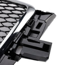 RSQ3 Stijl Honingraat Grille Voor 2009 2010 2011 2012 Audi Q3/Q3 Sline Voorbumper Chrome Frame Vervanging grill-8