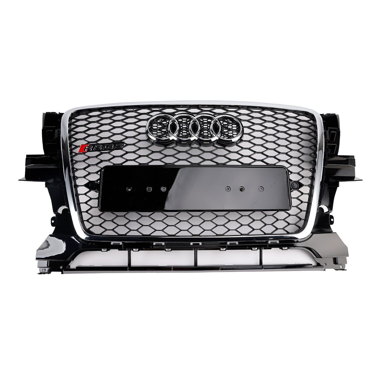 Audi Q5 SQ5 2009-2012 Chrome/Black Front Grille RS Style Honeycomb Upper Bumper Grill