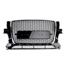 RSQ3 Stijl Honingraat Grille Voor 2009 2010 2011 2012 Audi Q3/Q3 Sline Voorbumper Chrome Frame Vervanging grill-11