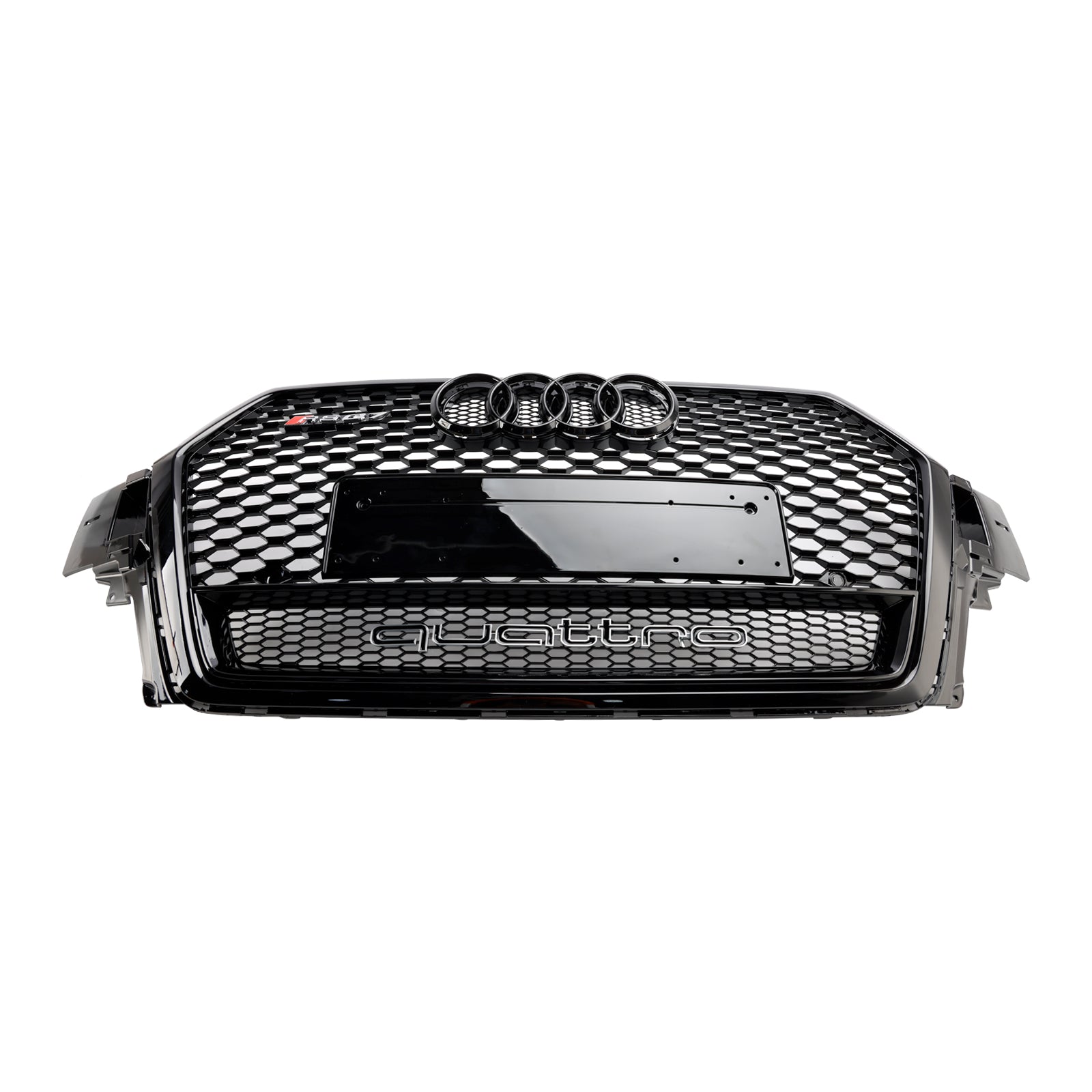 Audi Q7 / Q7 Sline / SQ7 2016-2019 RSQ7 Style Front Bumper Honeycomb Mesh Grill Gloss Black Grille