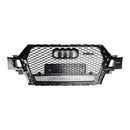Audi Q7/Q7 S Line/SQ7 2016-2019 RSQ7 Style pare-chocs avant grille en nid d'abeille calandre noire brillante-11