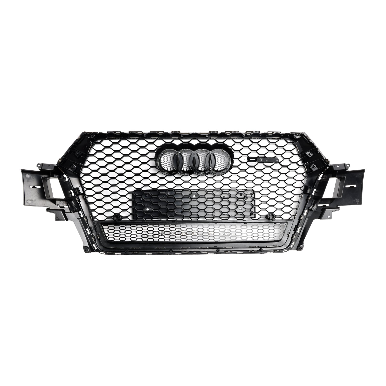 Grille de pare-chocs avant en nid d'abeille Audi Q7 / Q7 Sline / SQ7 2016-2019 style RSQ7 Grille noire brillante