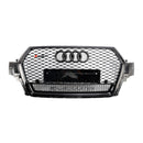 Audi Q7/Q7 S Line/SQ7 2016-2019 RSQ7 Style pare-chocs avant grille en nid d'abeille calandre noire brillante-10