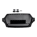 Audi Q7 / Q7 Sline / SQ7 2016-2019 RSQ7 Quattro Style Grill Front Bumper Honeycomb Mesh Replacement Black Grille-12