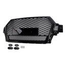 Audi Q7 / Q7 Sline / SQ7 2016-2019 RSQ7 Quattro Style Grill Front Bumper Honeycomb Mesh Replacement Black Grille-11