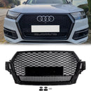 Audi Q7 / Q7 Sline / SQ7 2016-2019 RSQ7 Quattro Style Grill Front Bumper Honeycomb Mesh Replacement Black Grille-4